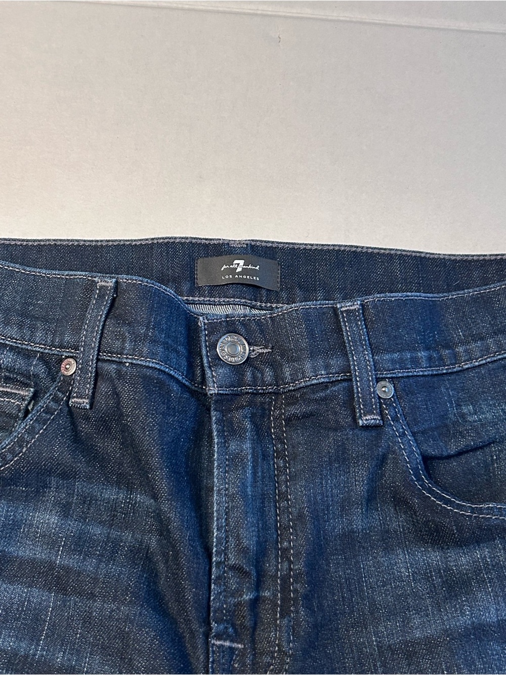 Men’s 7 For All Mankind Austyn Relaxed Straight Leg Jeans Dark Wash Size 32x33 - Picture 4 of 12